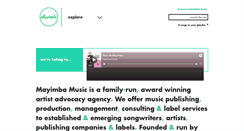 Desktop Screenshot of mayimbamusic.com