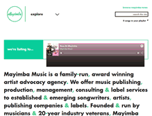 Tablet Screenshot of mayimbamusic.com